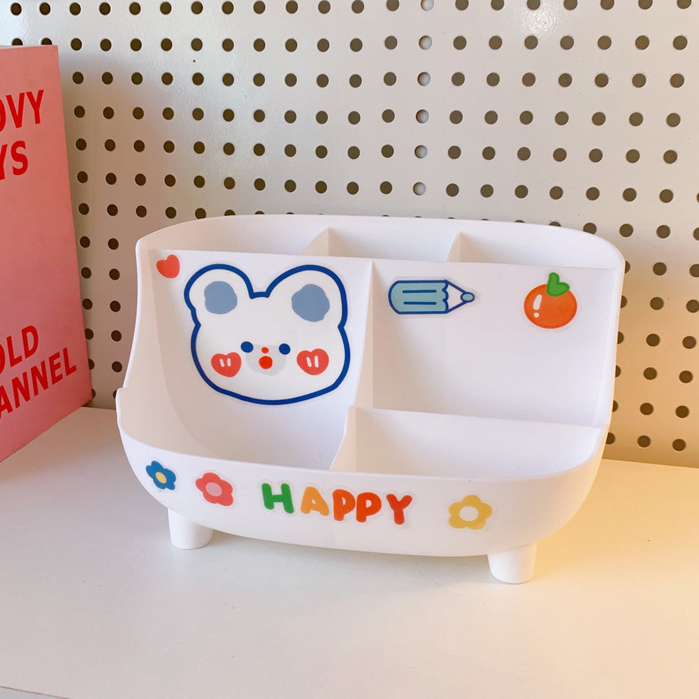 Cute Desktop Pen Holder Storage Box Stationery