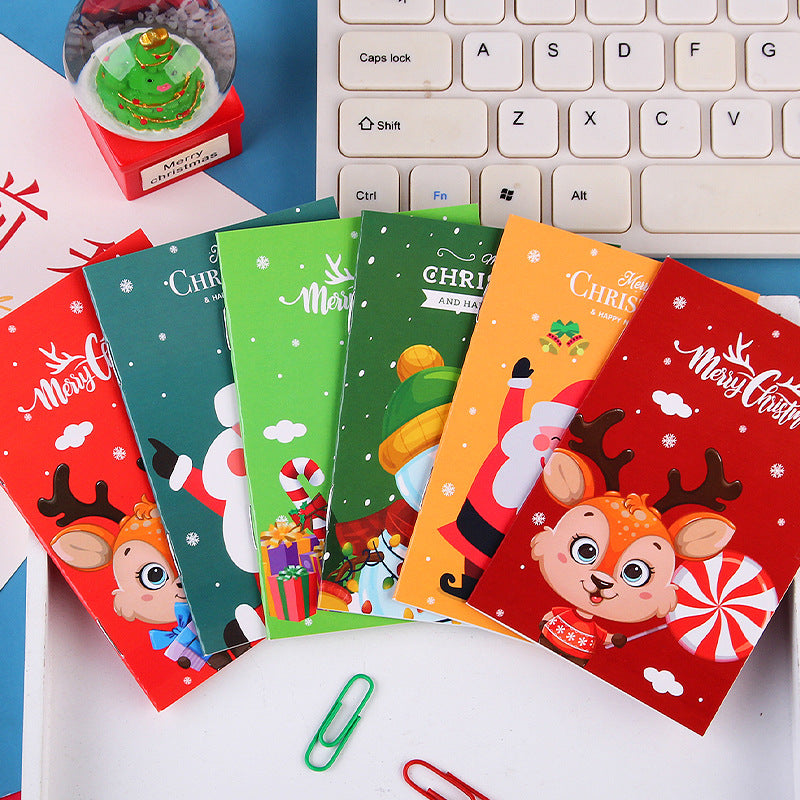 Christmas Pocket Notepad 3-Pack Bundle - Cute Santa Mini Notepads Set