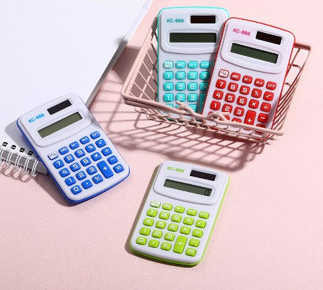 Kawaii Mini Calculator - Colorful Primary School Office Calculator