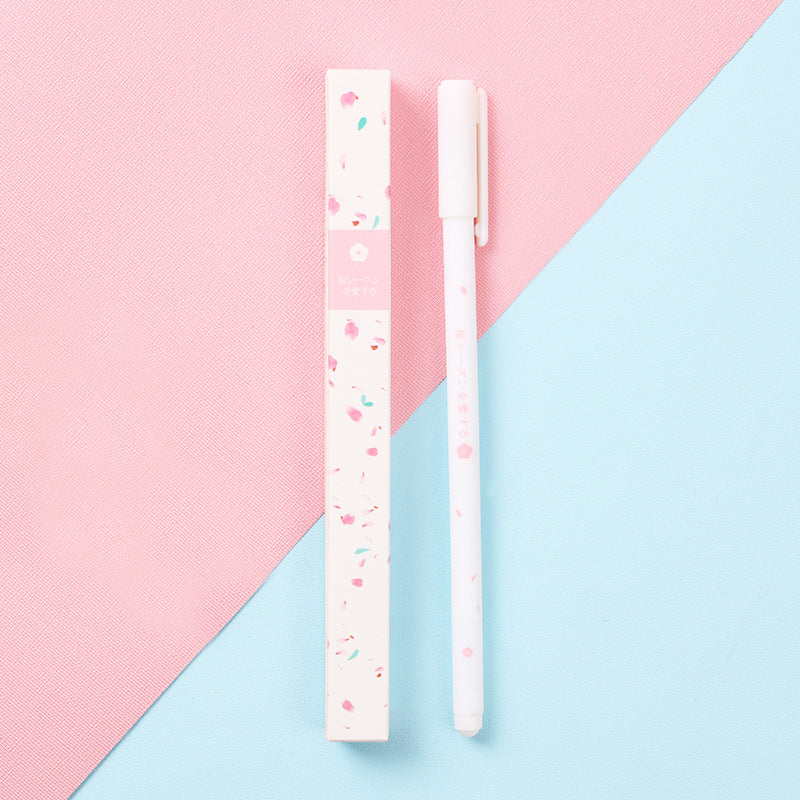 Student Stationery 0.38mm Beautiful Cherry Blossom Gel Pen
