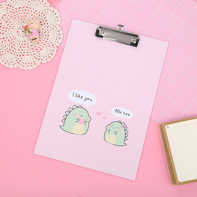 Kawaii A4 Clipboard - Cute File Folder Writing Pad with Clip
