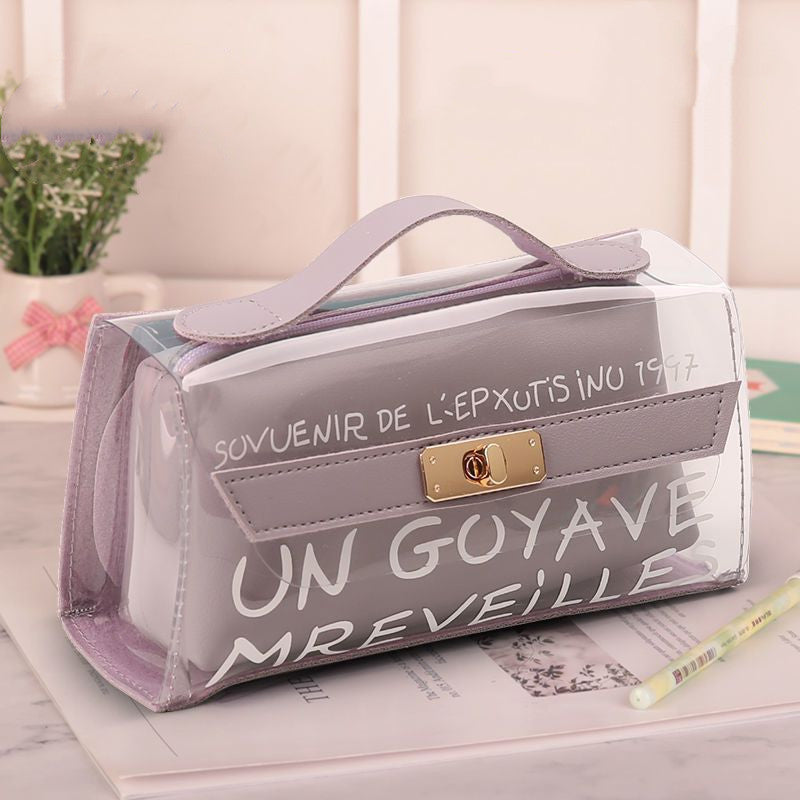 Kawaii Small Daisy Transparent Pencil Case