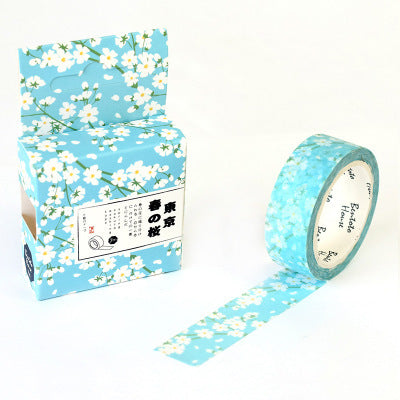 Kawaii Cherry Blossom Washi Tape - Decorative Stationery