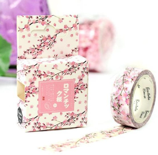 Kawaii Cherry Blossom Washi Tape - Decorative Stationery