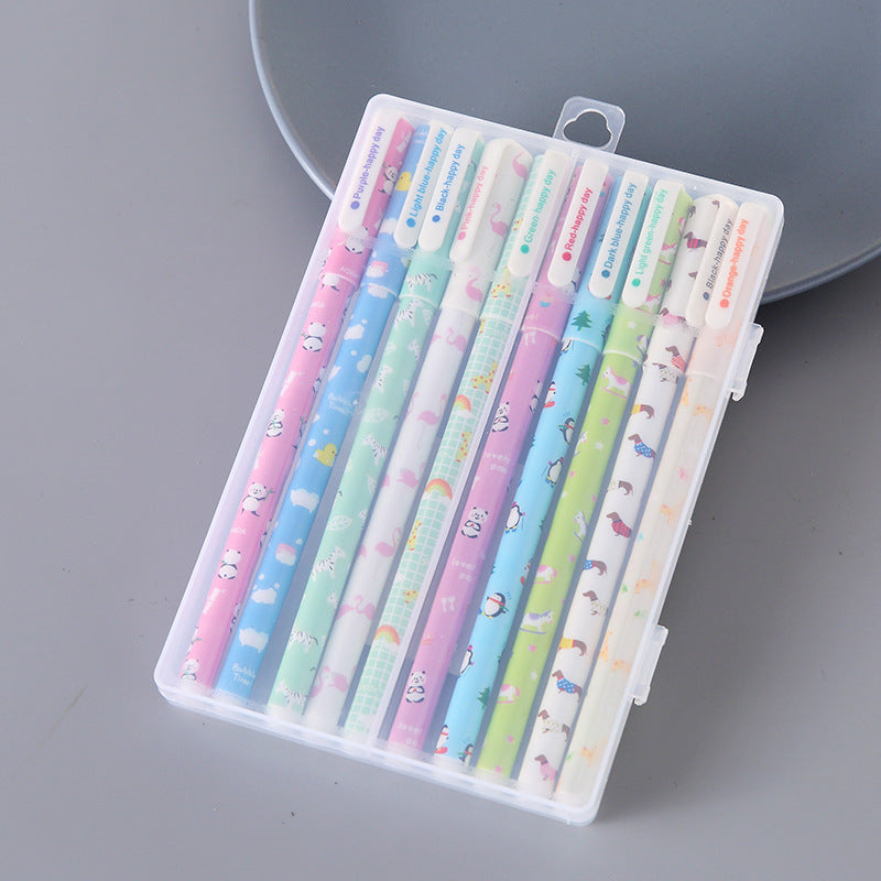 Korean Stationery 10 Color Gel Pen Set