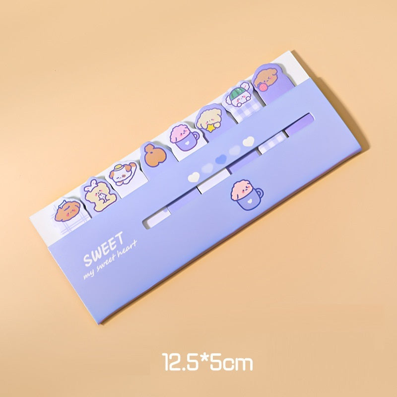 120 PCS Kawaii Fruit & Flower Sticky Notes - Colorful Index Tabs & Bookmarks