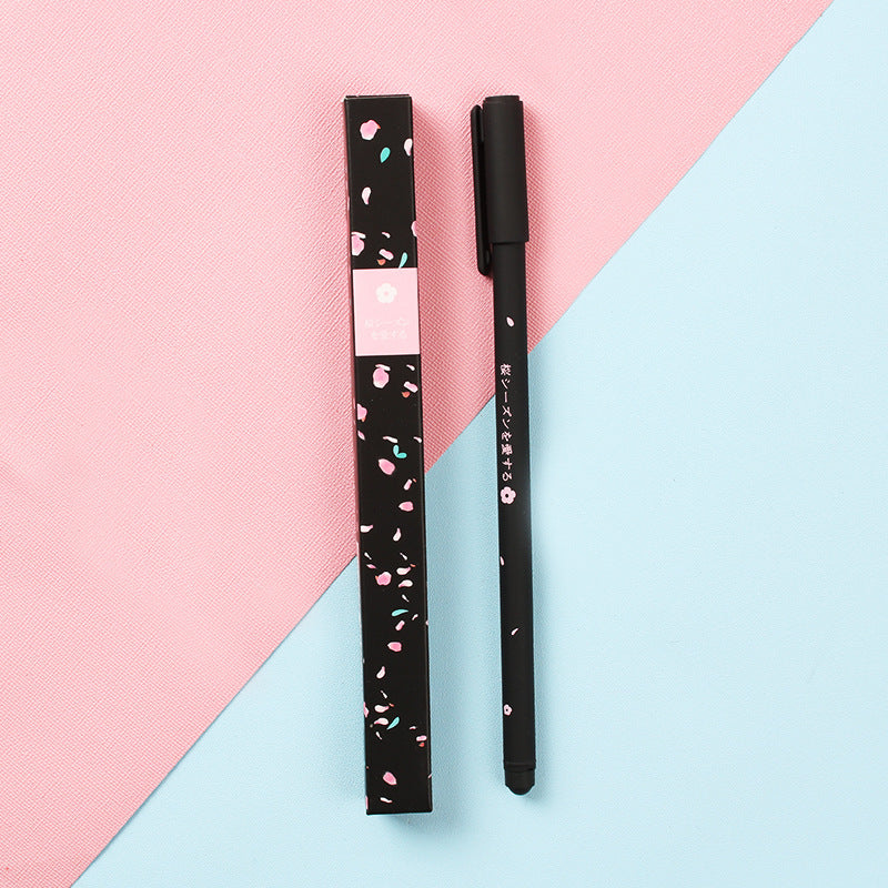 Student Stationery 0.38mm Beautiful Cherry Blossom Gel Pen