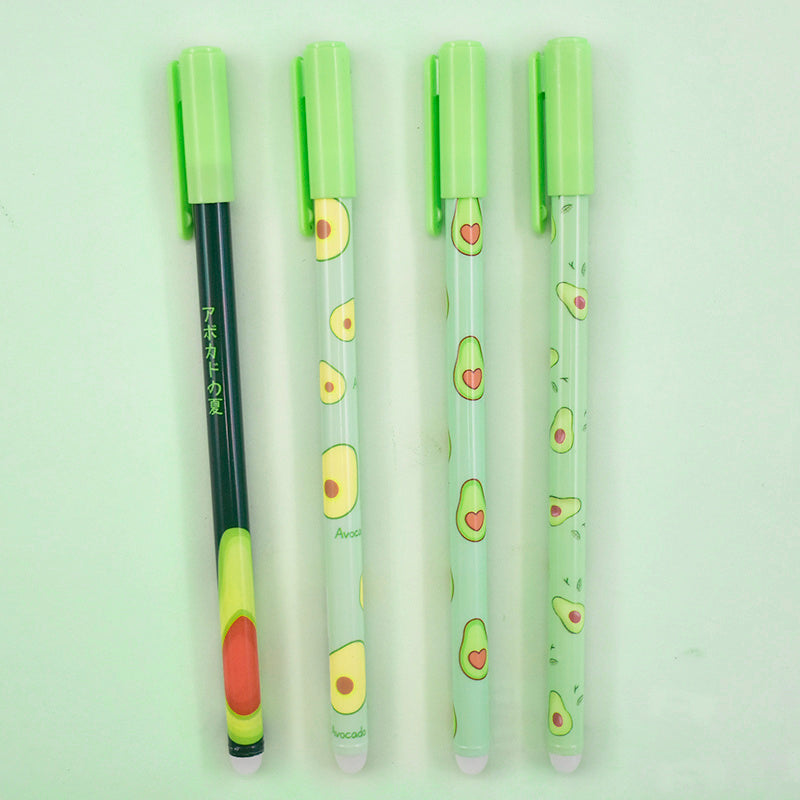 4pcs Gel Pens Avocado black Colored Kawaii Gel-Ink Pens