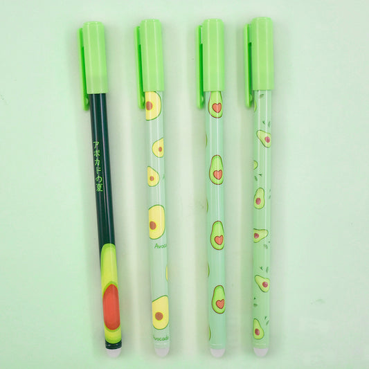 4pcs Gel Pens Avocado black Colored Kawaii Gel-Ink Pens