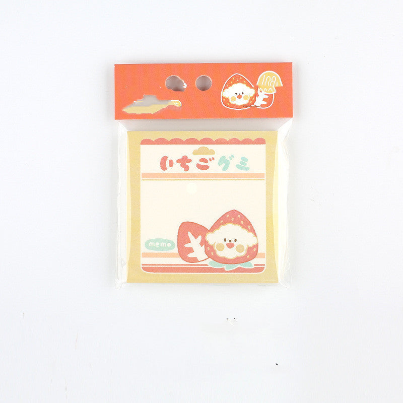 Kawaii Milk & Strawberry Memo Pad - 100 Sheets Daily Notes