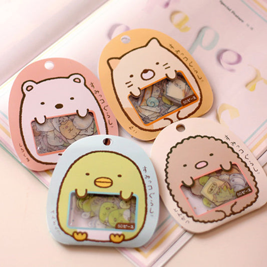 Kawaii Sumikko Gurashi Stickers - 50 PCS Cute Character PVC Diary Stickers