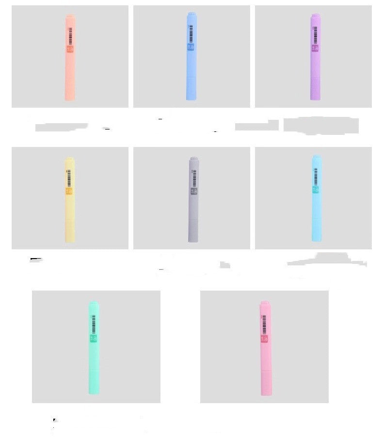 PVC Box 8-color Candy Color Oblique Pen Stationery