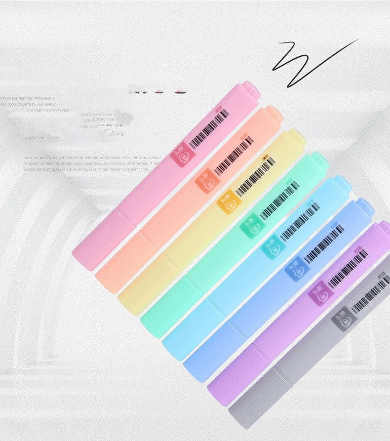 PVC Box 8-color Candy Color Oblique Pen Stationery