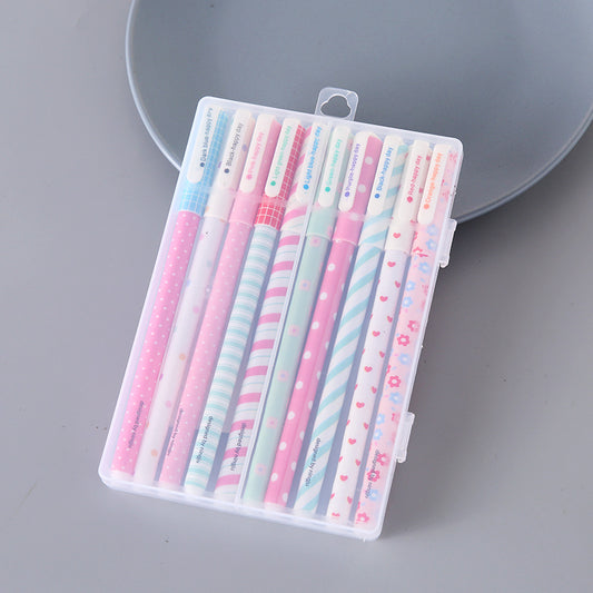 Korean Stationery 10 Color Gel Pen Set