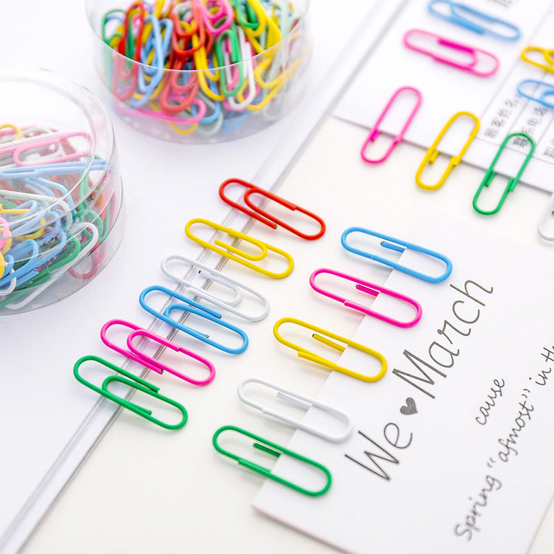 Kawaii Peach Heart Mini Paperclips - Cute Bookmark Set