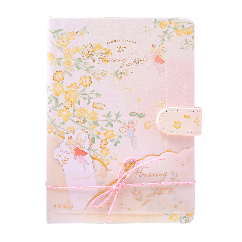 Kawaii Flower Moon Elf Girl Notebook - Fashion Jingu Journal