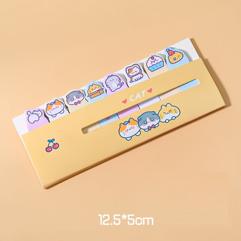 120 PCS Kawaii Fruit & Flower Sticky Notes - Colorful Index Tabs & Bookmarks