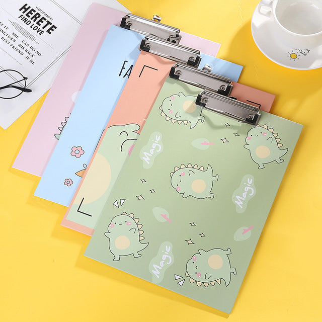 Kawaii A4 Clipboard - Cute File Folder Writing Pad with Clip