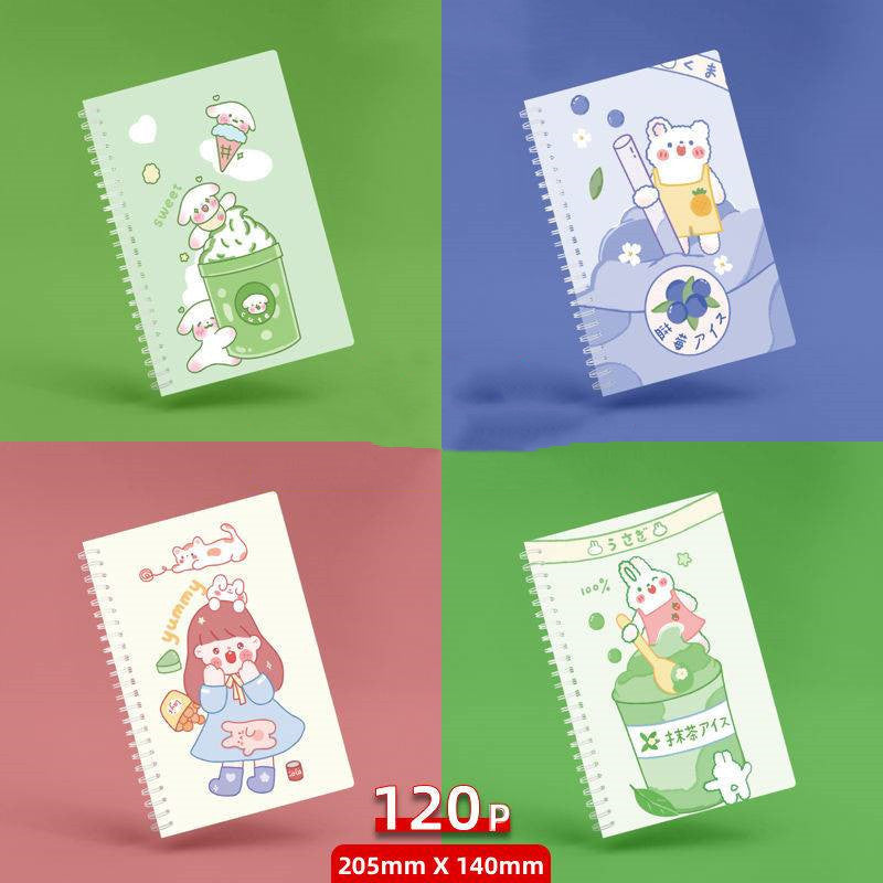Kawaii A5 Minimalist Coil Notebook - Simple Spiral Planner