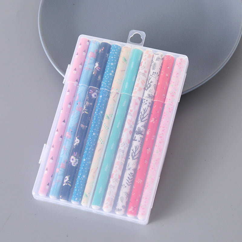 Korean Stationery 10 Color Gel Pen Set