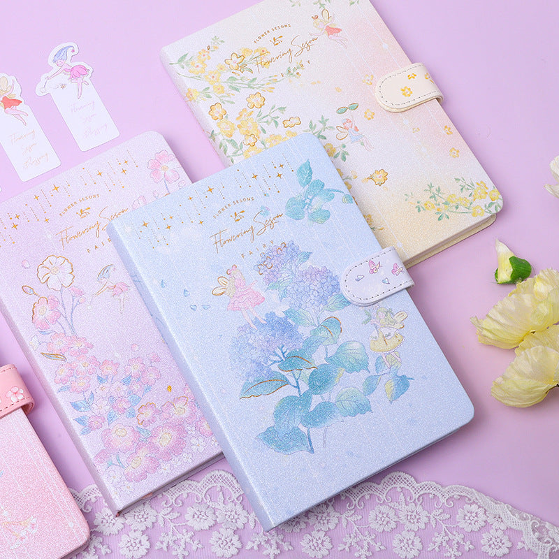 Kawaii Flower Moon Elf Girl Notebook - Fashion Jingu Journal