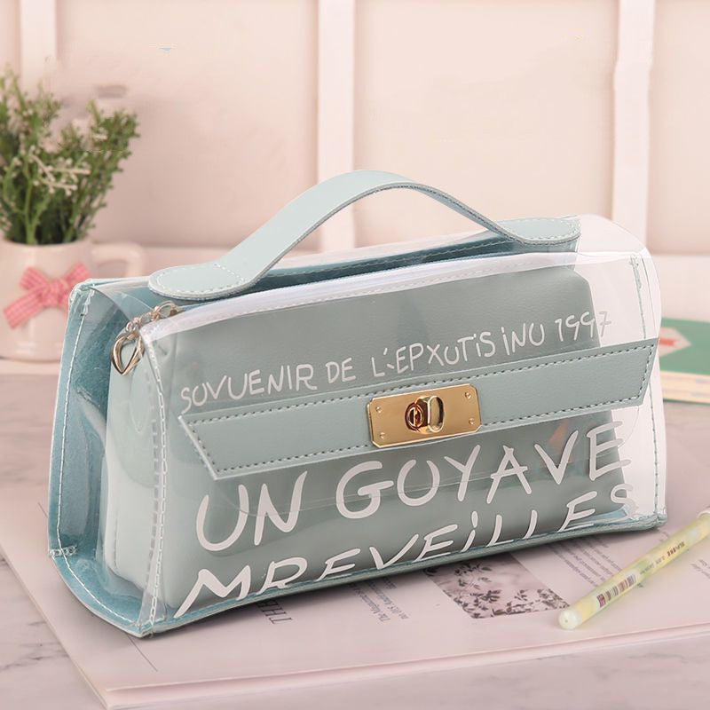 Kawaii Small Daisy Transparent Pencil Case