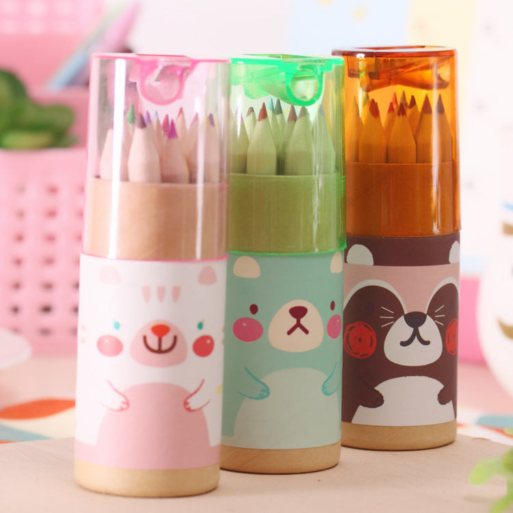 Kawaii Cute Bear 12 Color Pencil Leads Set