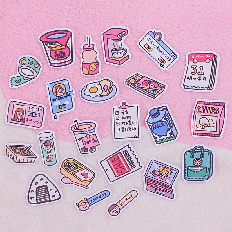 Kawaii Work Girl Stickers - Cute Planner & Journal Stickers