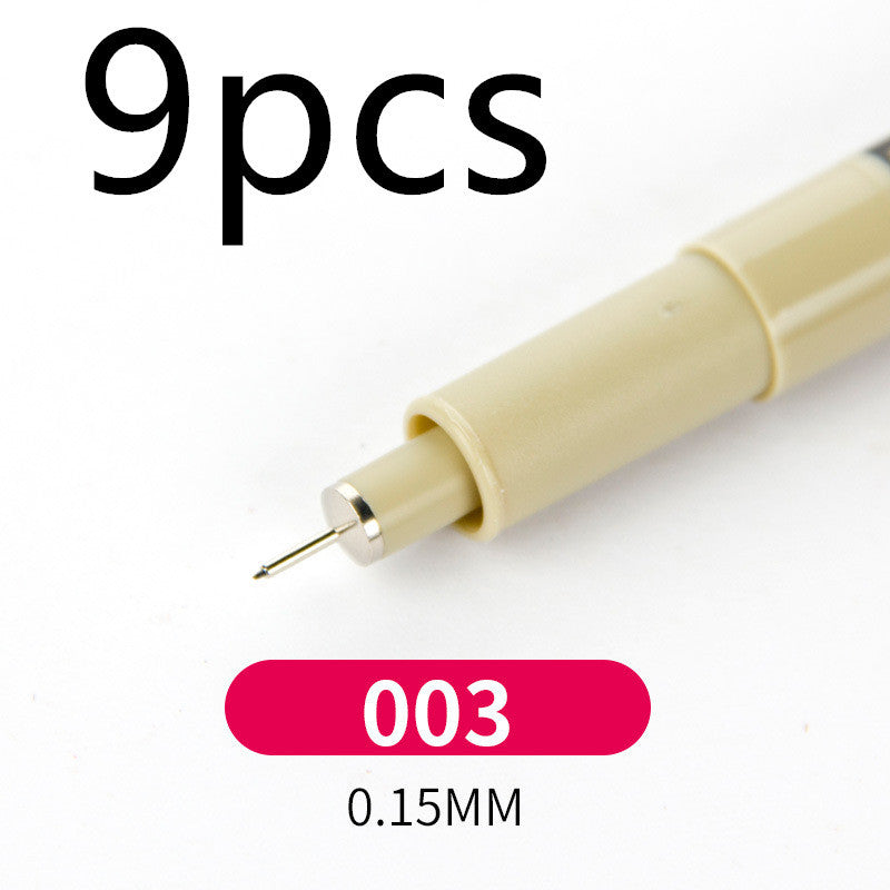Beige mechanical pencil with a red label indicating '003' and '0.15MM' on a white background.