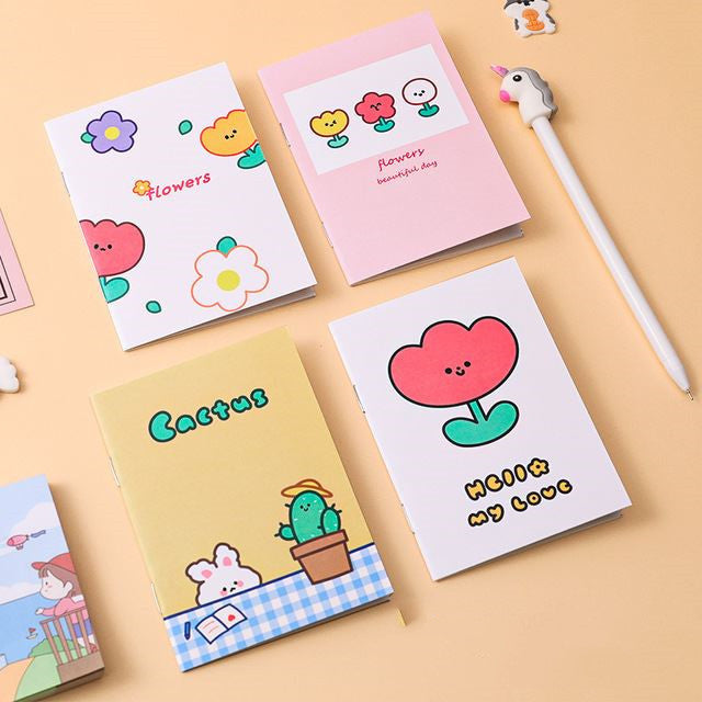Kawaii Korean Mini Notebook - Kids Cartoon Design