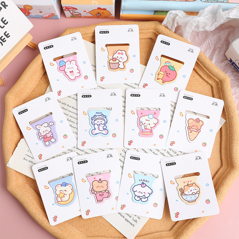 Kawaii Magnetic Bookmark - Cute Cartoon for Primary Students