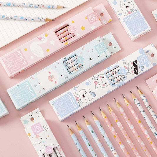 Kawaii Student Pencil Set - 10 Pack Writing Pencils
