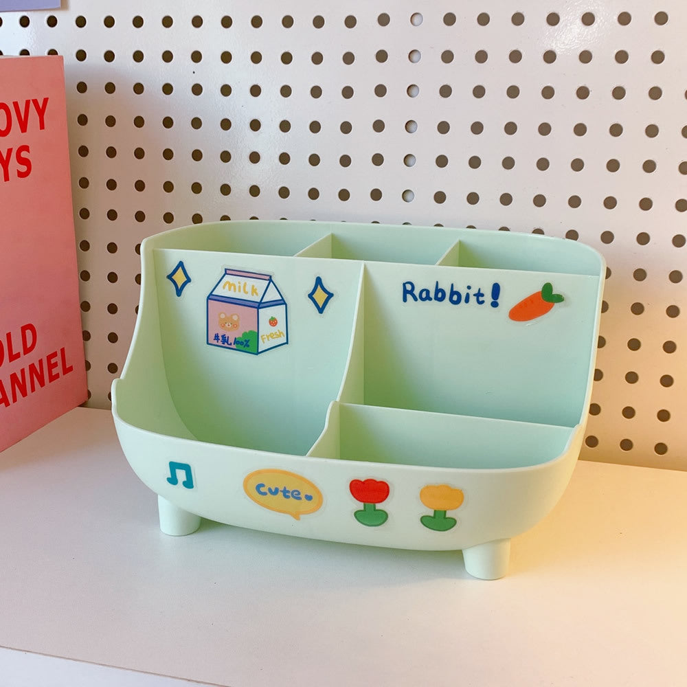 Cute Desktop Pen Holder Storage Box Stationery