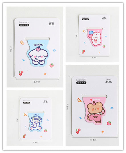Kawaii Magnetic Bookmark - Cute Cartoon for Primary Students