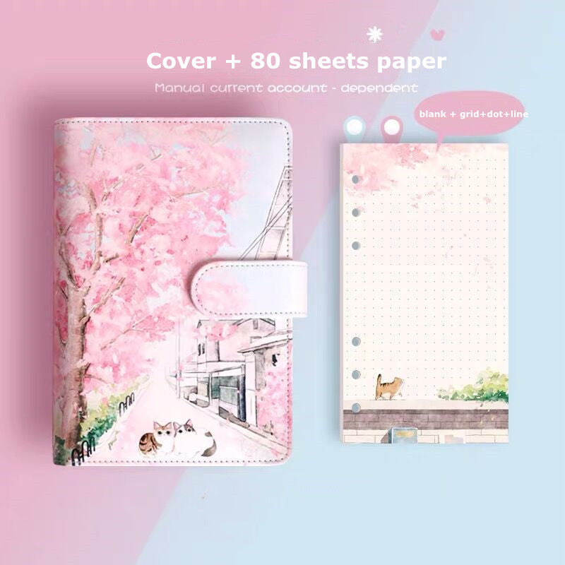 Kawaii Loose-leaf Notebook Student Set - Compact Planner