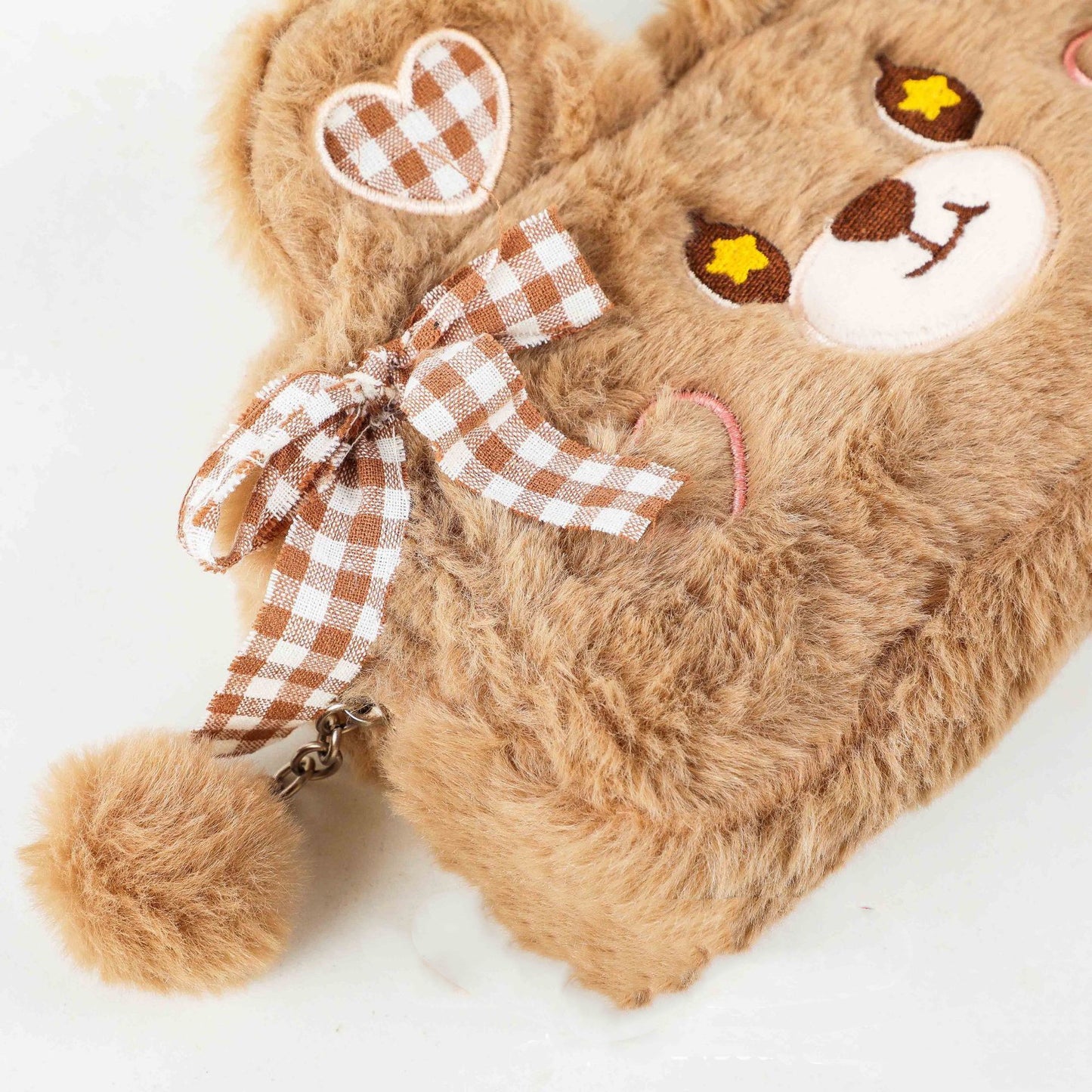 Kawaii Plush Storage Bag - Cute Makeup & Stationery Case