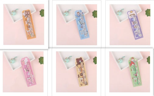 Kawaii Student Pencil & Stationery Learning Set
