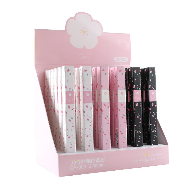 Student Stationery 0.38mm Beautiful Cherry Blossom Gel Pen