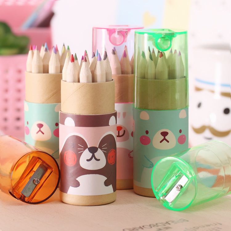 Kawaii Cute Bear 12 Color Pencil Leads Set