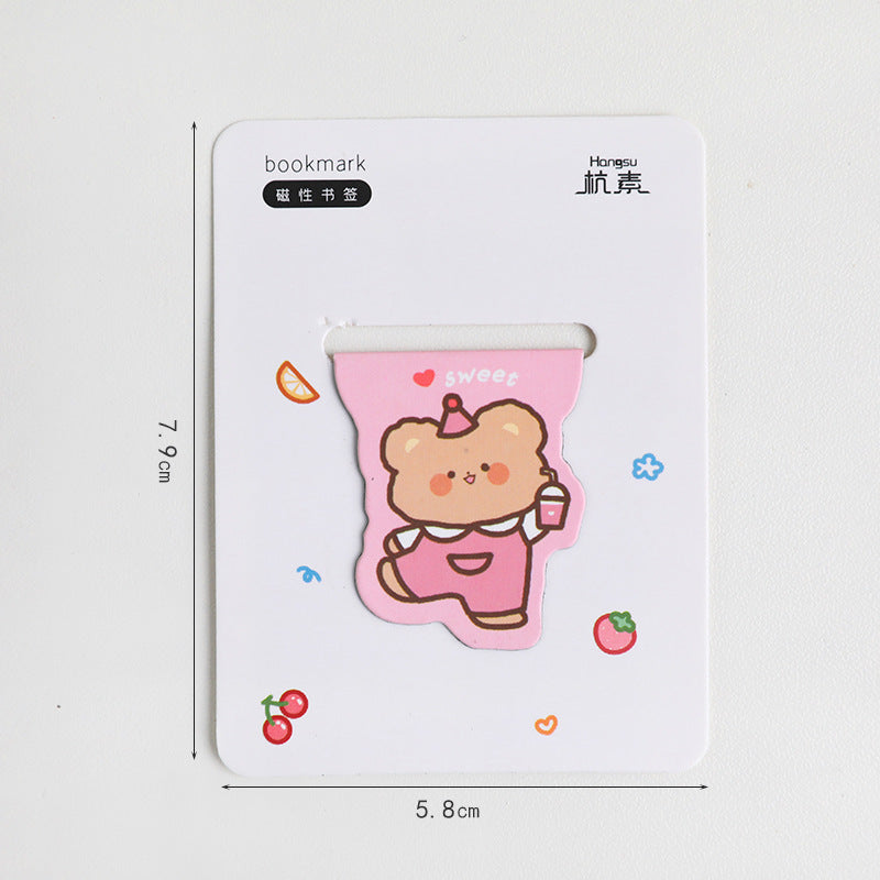 Kawaii Magnetic Bookmark - Cute Cartoon for Primary Students