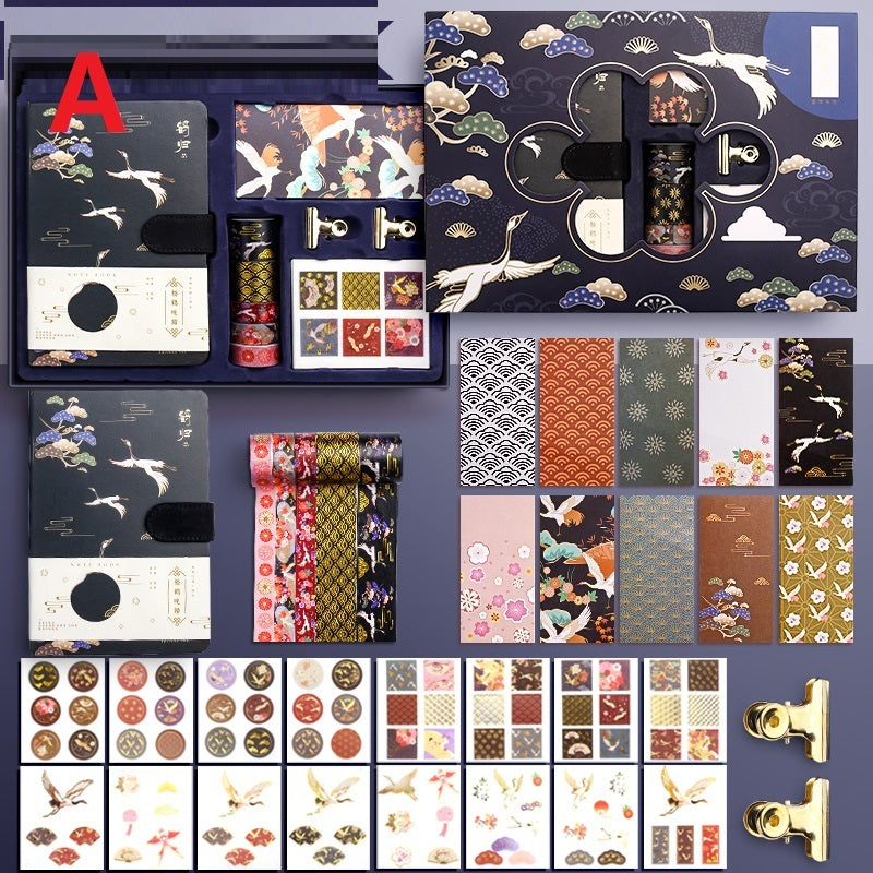 Elegant Antique Hand Ledger Gift Box Set - Vintage Stationery