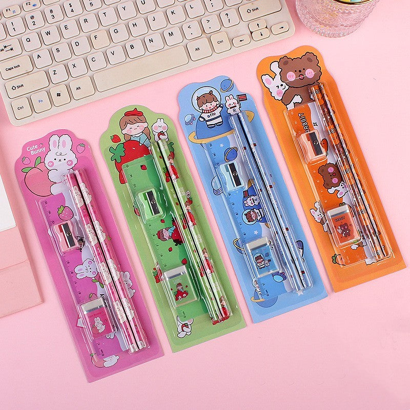 Kawaii Student Pencil & Stationery Learning Set