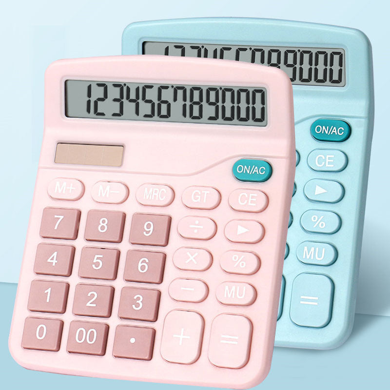 Kawaii Colorful Solar Calculator - 12 Digit Display