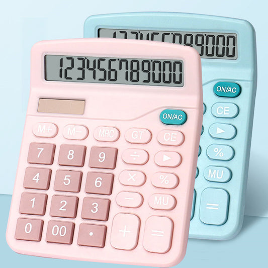 Kawaii Colorful Solar Calculator - 12 Digit Display
