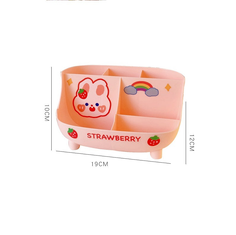 Cute Desktop Pen Holder Storage Box Stationery