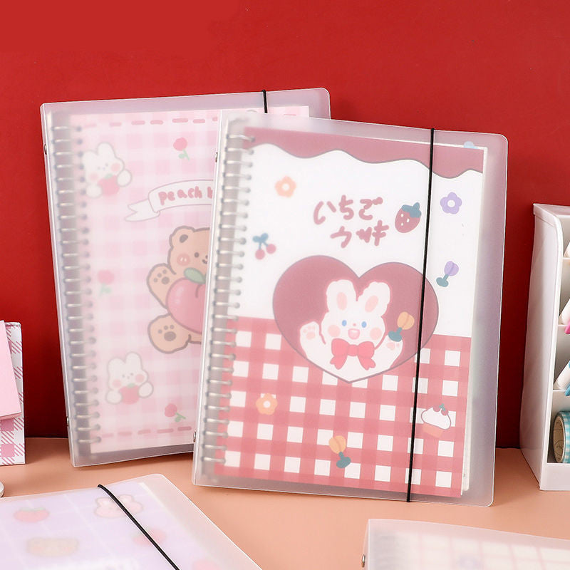 Kawaii Removable Loose-leaf Notebook with Buckle Closure