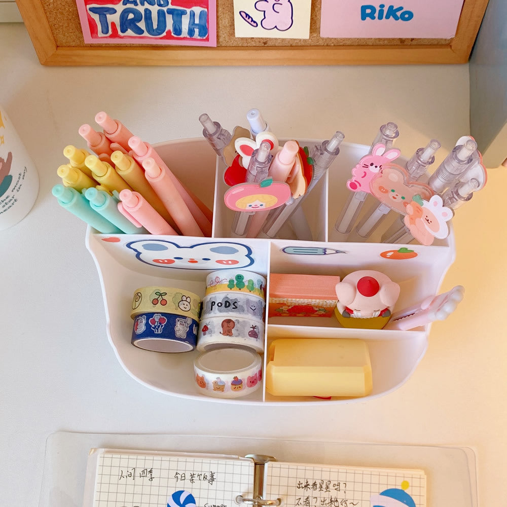 Cute Desktop Pen Holder Storage Box Stationery