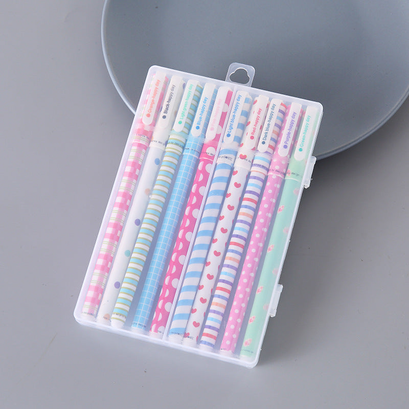 Korean Stationery 10 Color Gel Pen Set