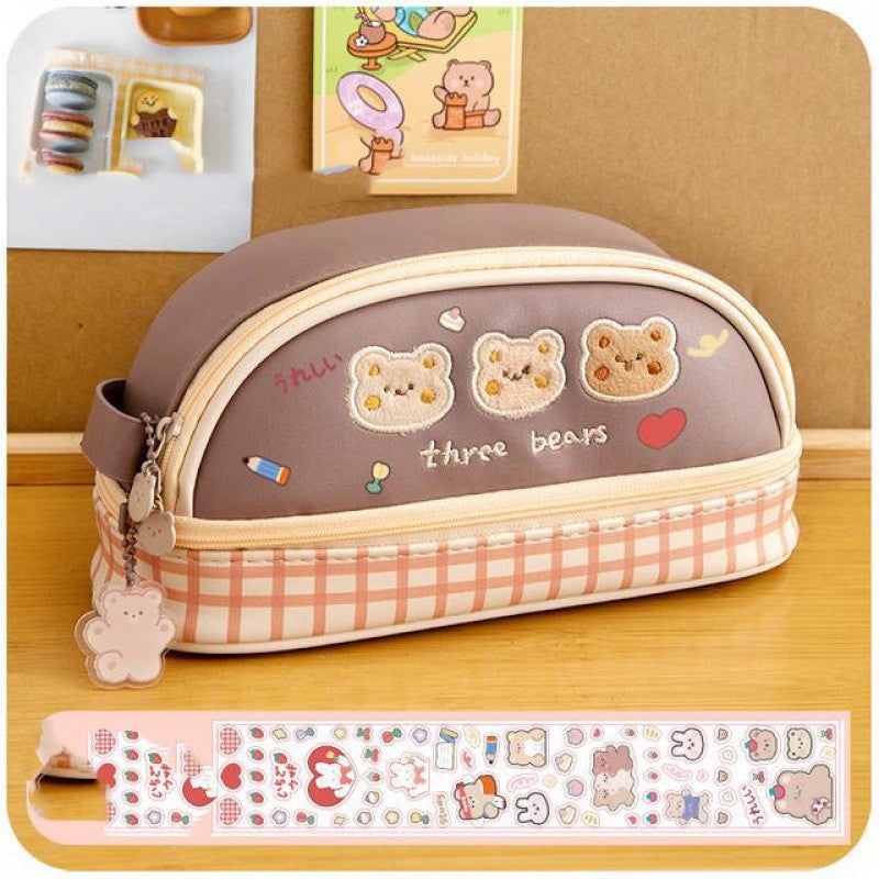 Kawaii Girl Heart Large Capacity Pencil Case - Ins Style