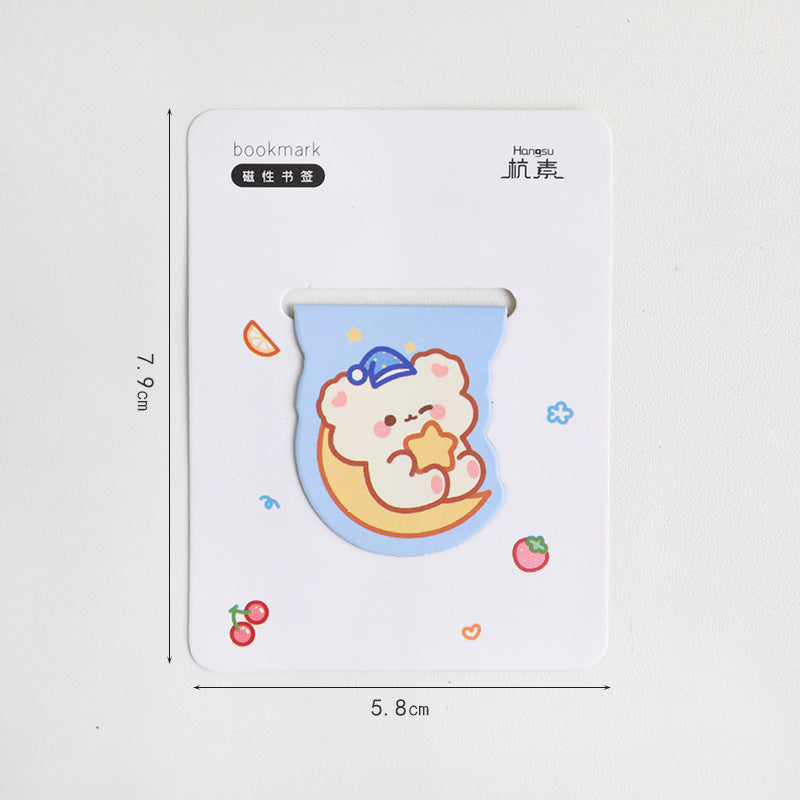 Kawaii Magnetic Bookmark - Cute Cartoon for Primary Students